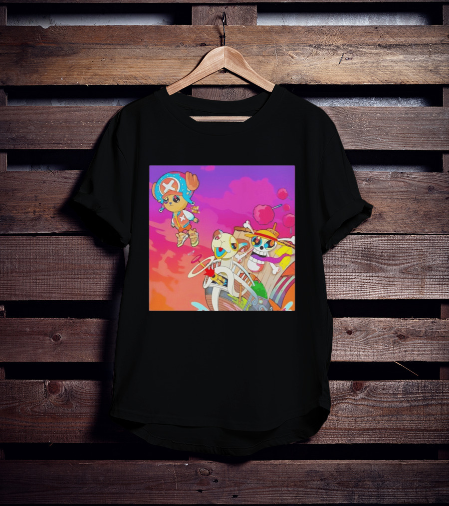 Choppers One Piece Graduation Colorful Adventure Scene T-Shirt
