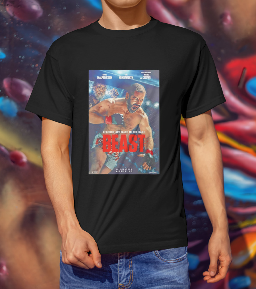 Daniel MacPherson Luke Hemsworth Russell Crowe MMA Beast Movie Legends In The Cage April 10 2026 T-Shirt