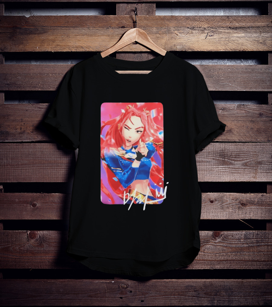Mira KPop Demon Hunters HUNTR X Dance Performance Red Blue Outfit T-Shirt