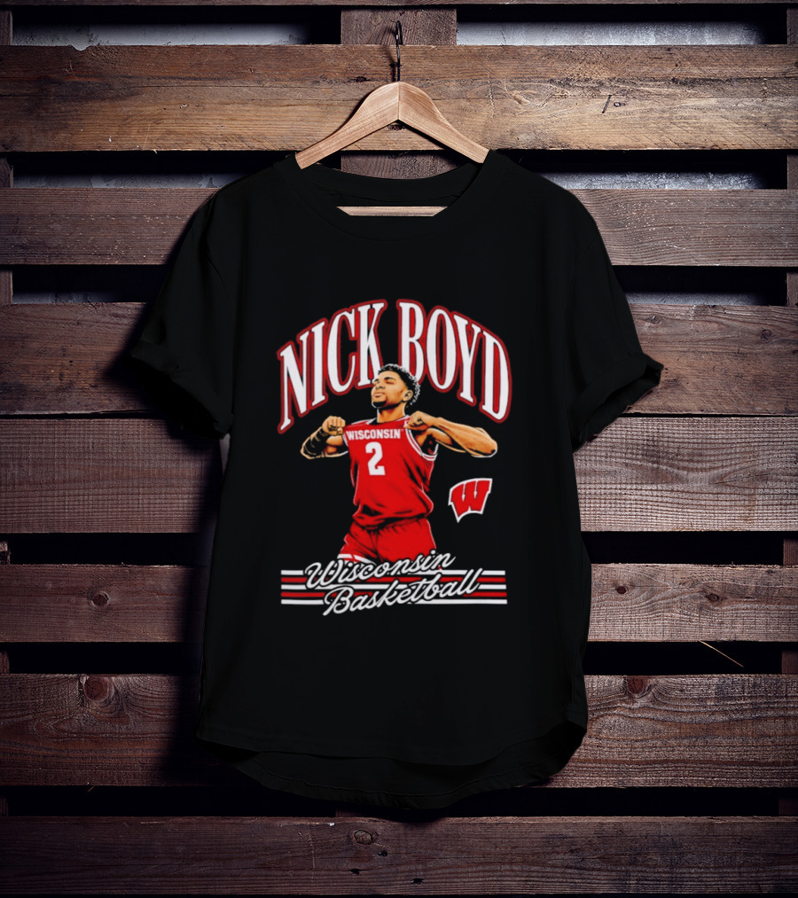 Nick Boyd Wisconsin Basketball Badgers Number 2 T-Shirt