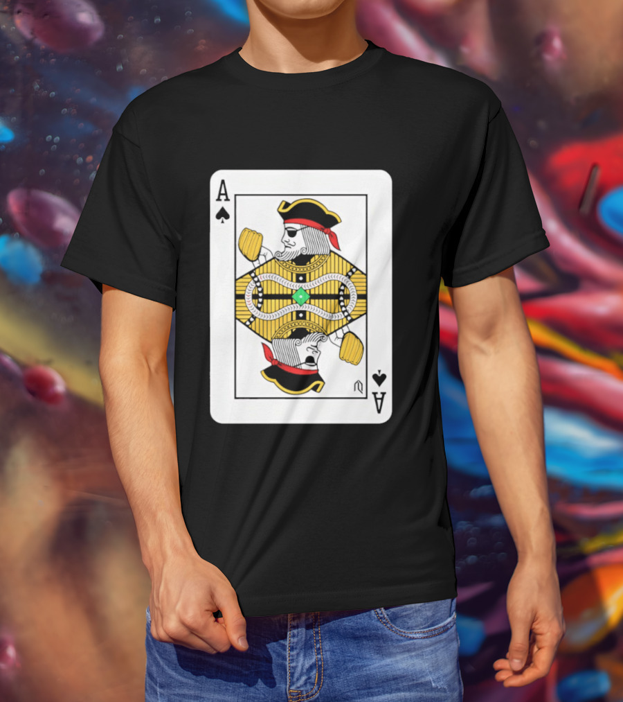 Pittsburgh Pirates Ace Of Spades Playing Card Baseball T-Shirt