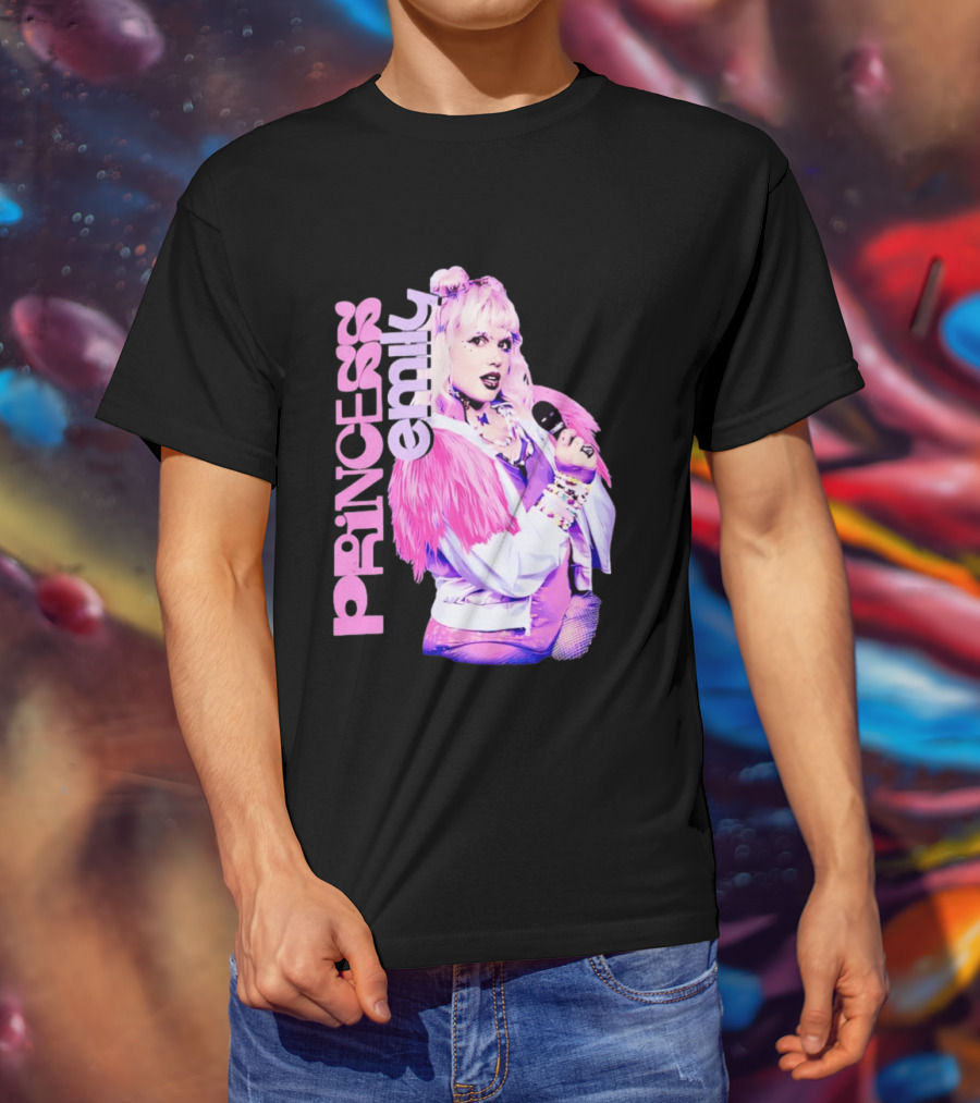 Princess Emily Pop Star Style Microphone Fashion T-Shirt