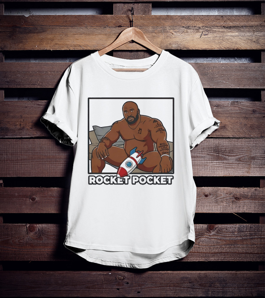 ROCKET POCKET Barry Wood Cartoon T-Shirt