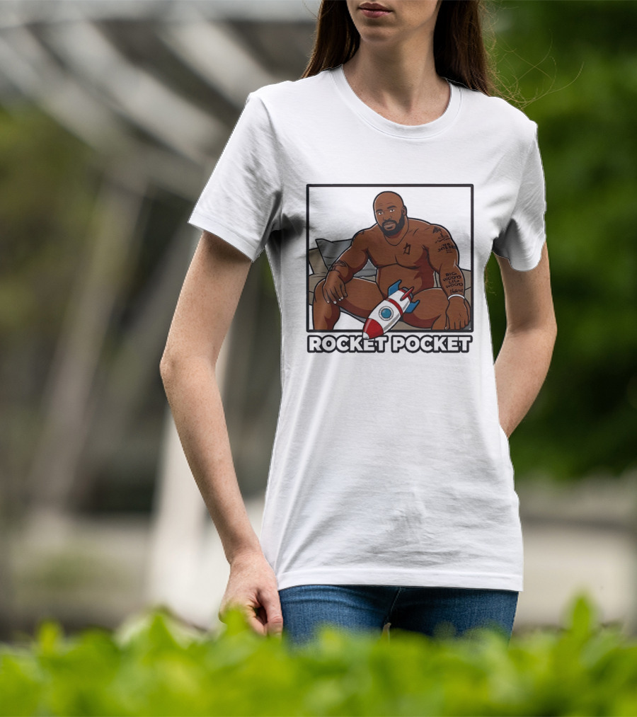 ROCKET POCKET Barry Wood Cartoon T-Shirt