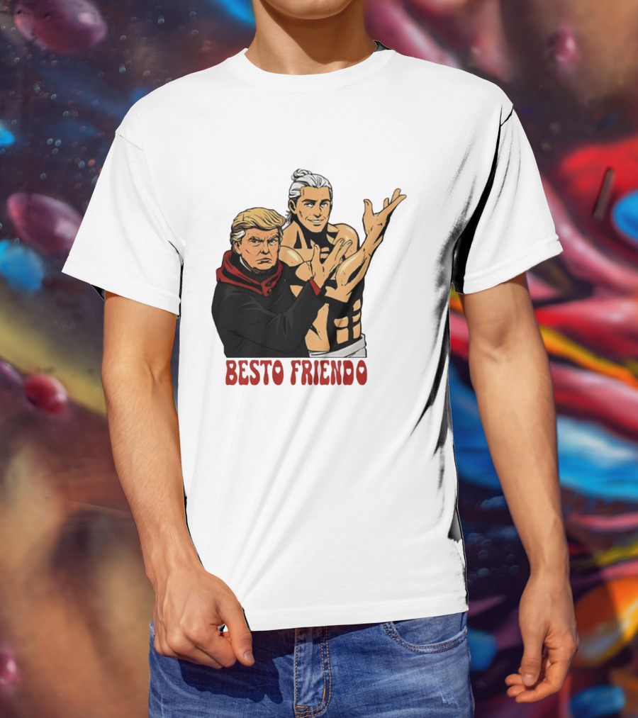Besto Friendo Trump Anime Crossover Meme T-Shirt