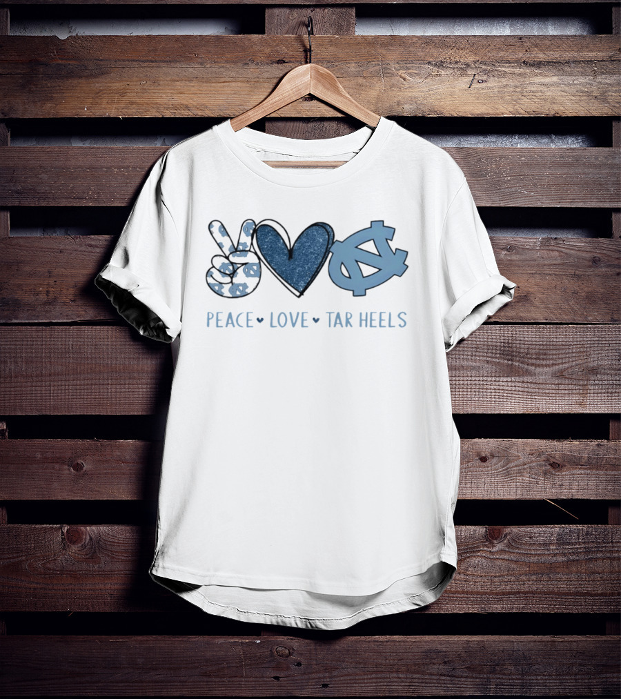 Peace Love North Carolina Tar Heels 2026 T-Shirt