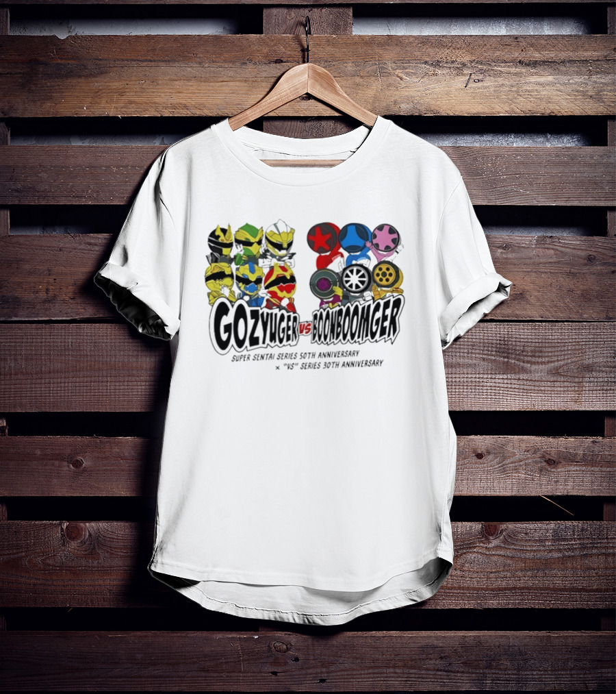 Gozyuger Vs Boonboomger Super Sentai Series 50th Anniversary Celebration Characters T-Shirt