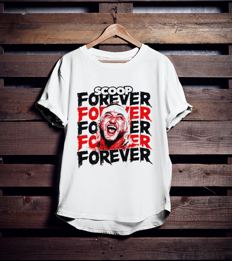 Scoop Forever Forever Text With Energetic Face T-Shirt