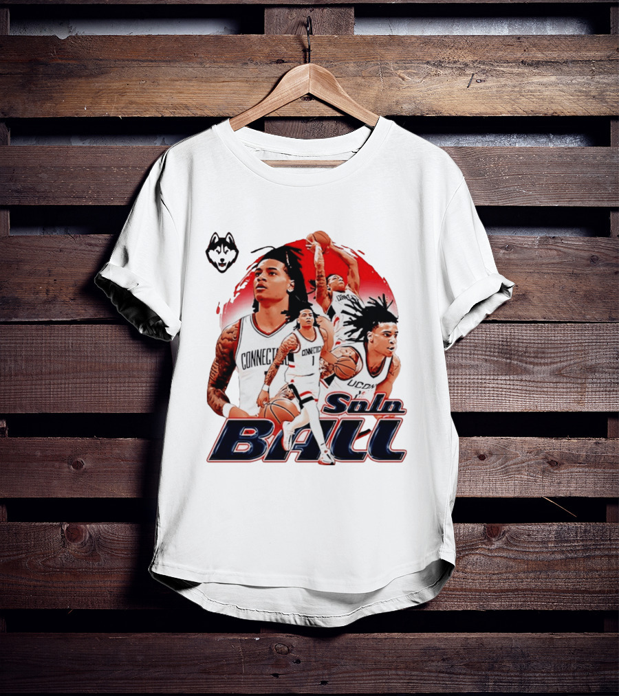 UConn Huskies Solo Ball Connecticut Men's Basketball Collage T-Shirt