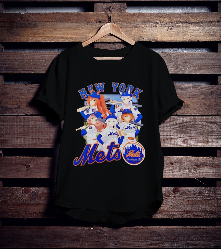 New York Mets Anime Characters Baseball Team T-Shirt
