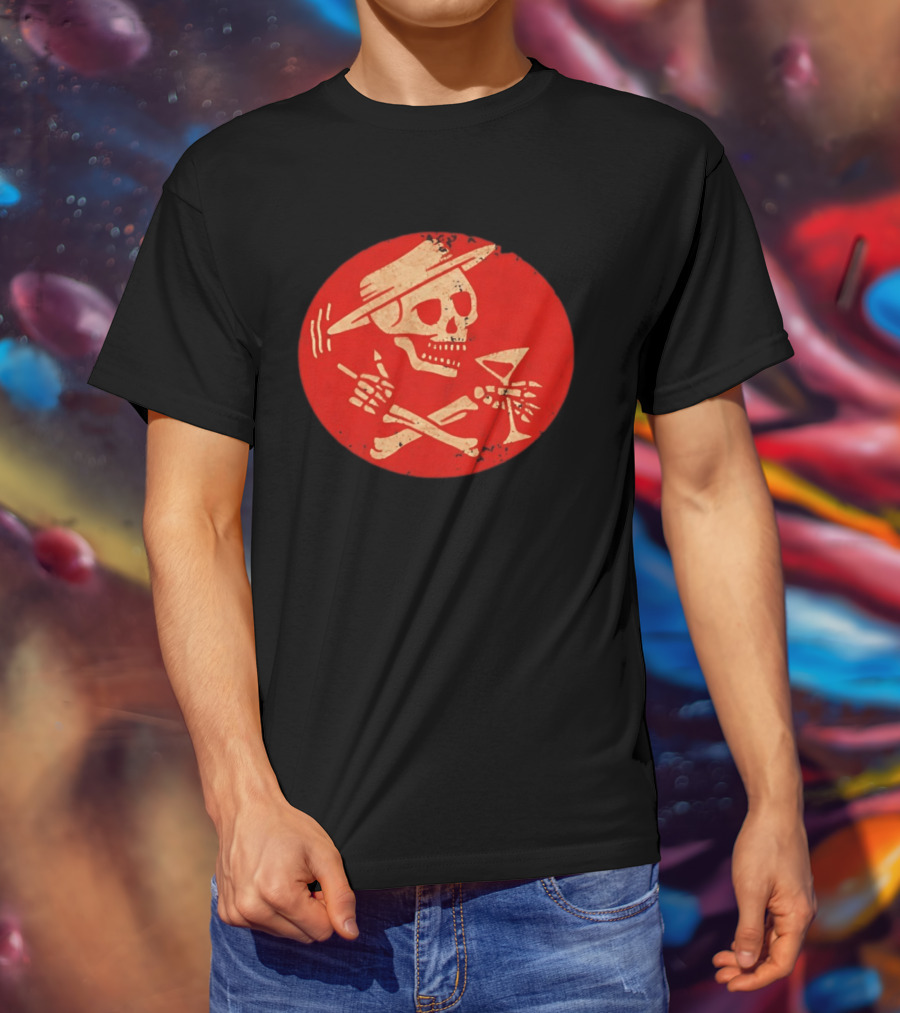 Social Distortion Skeleton Skull With Hat And Martini T-Shirt