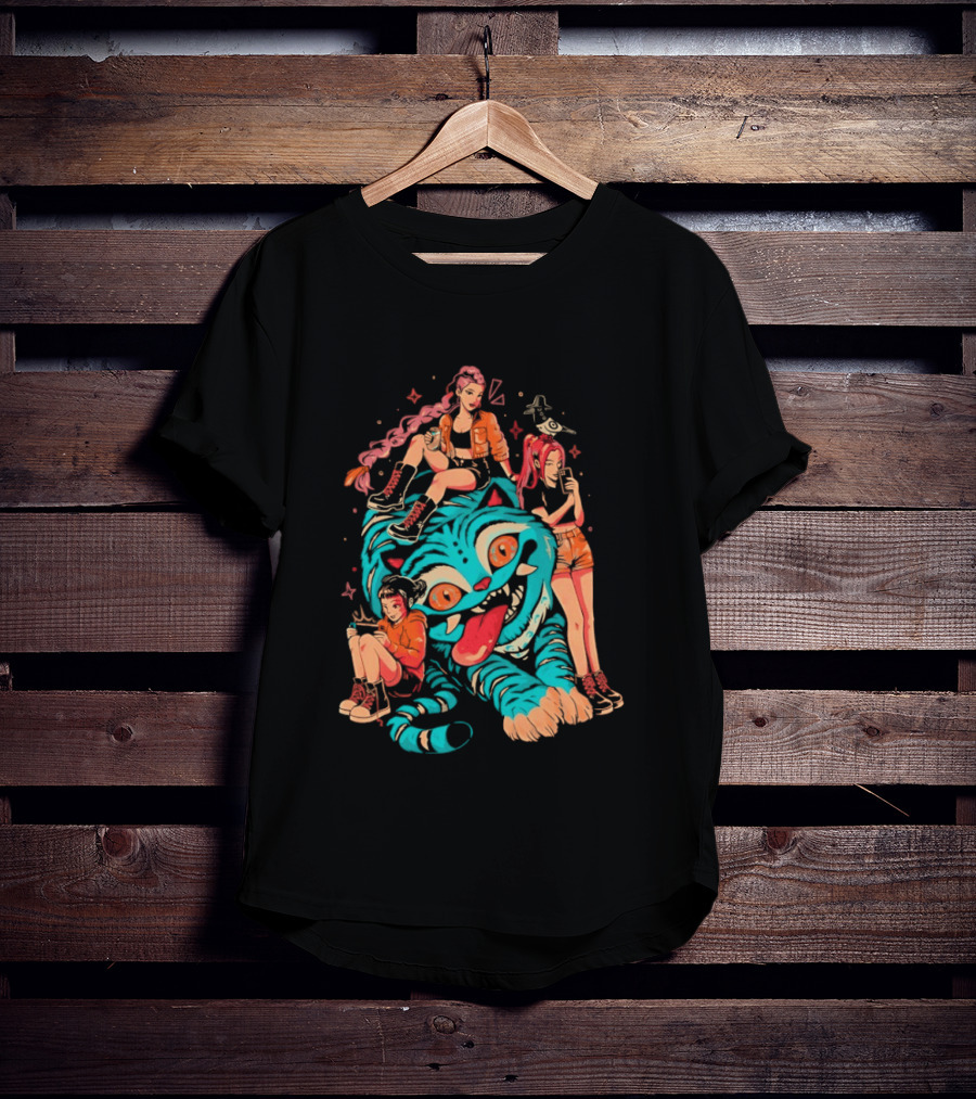 Demon Pillow KPop Demon Hunters Rumi Mira Zoey Derpy Tiger Sussy T-Shirt