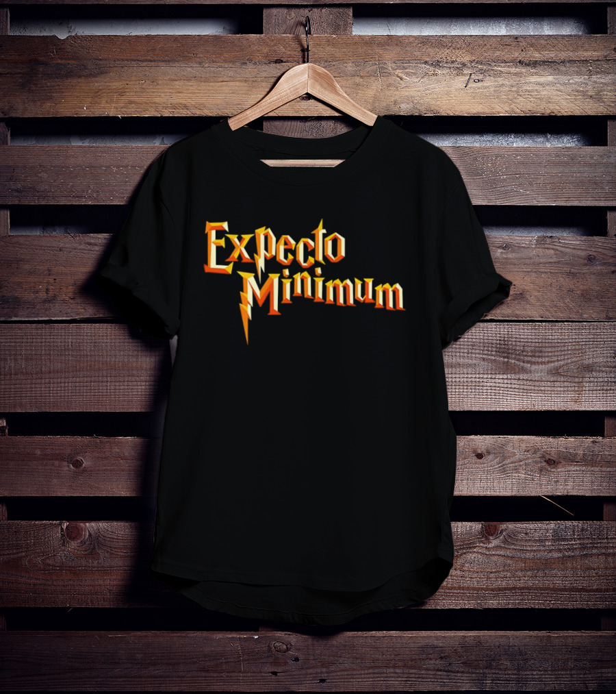 Expecto Minimum Magic Inspired Wizard Humor T-Shirt