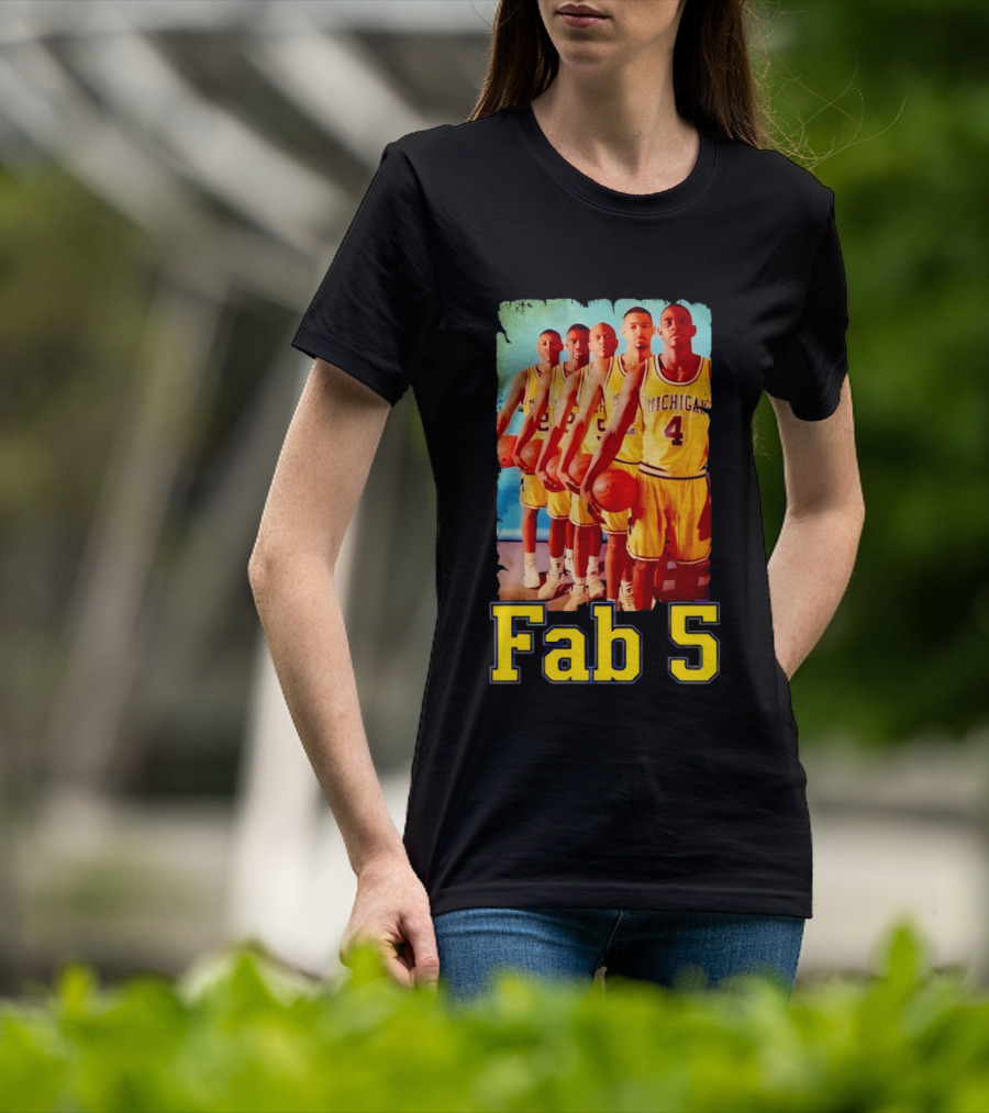 Fab Five Michigan Wolverines Basketball Fab 5 T-Shirt