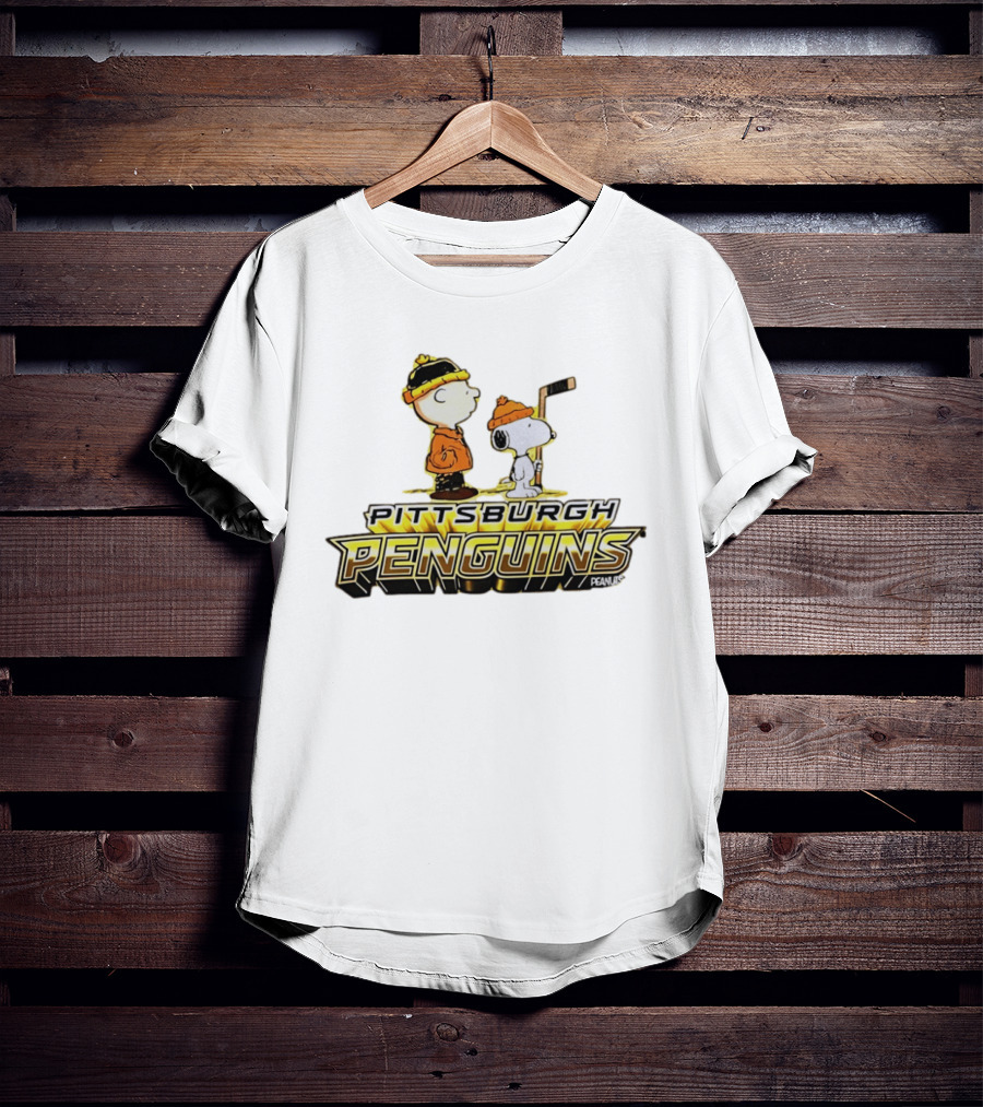 Charlie Brown Snoopy Pittsburgh Penguins Hockey Peanuts T-Shirt