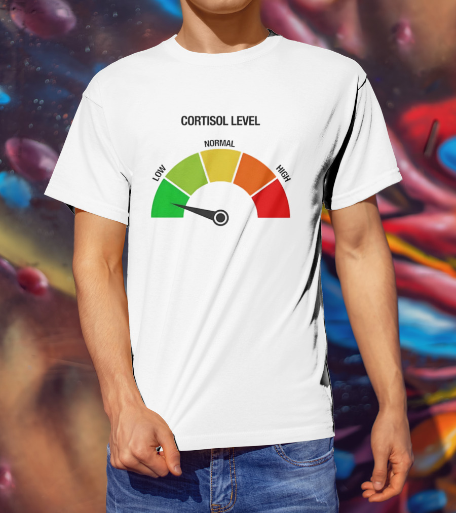 Cortisol Level Low Stress Indicator Gauge T-Shirt