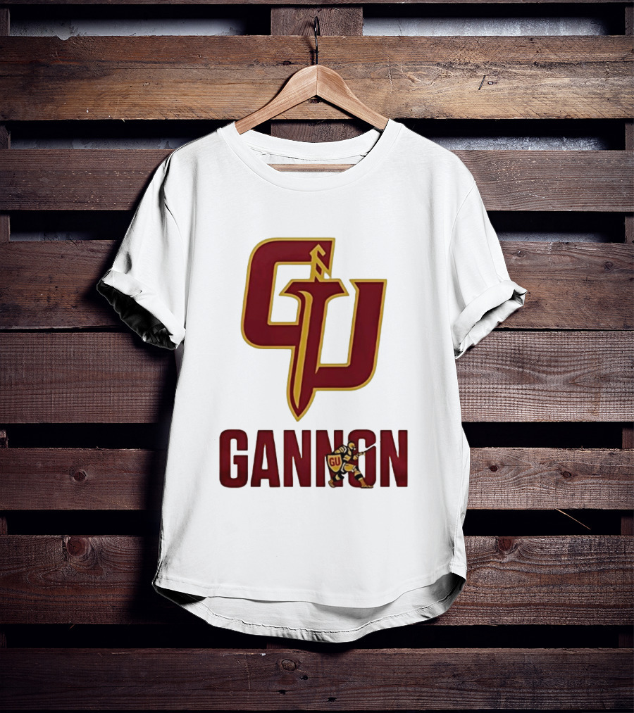 Gannon Golden Knights GU Basketball Logo With Knight T-Shirt