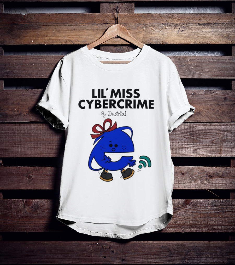 Lil' Miss Cybercrime By Dustrial Retro Style Mischievous T-Shirt