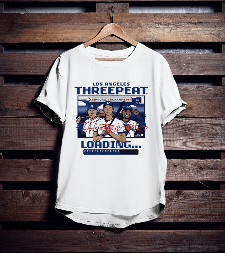 Los Angeles Threepeat World Champs Home Runs Loading T-Shirt