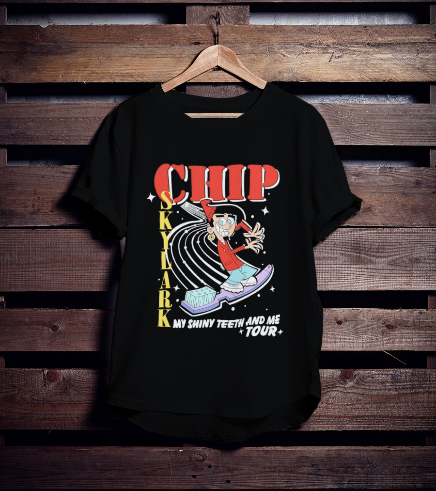 Chip Skylark My Shiny Teeth And Me Tour Musical Cartoon Character Retro Toothbrush Dance T-Shirt