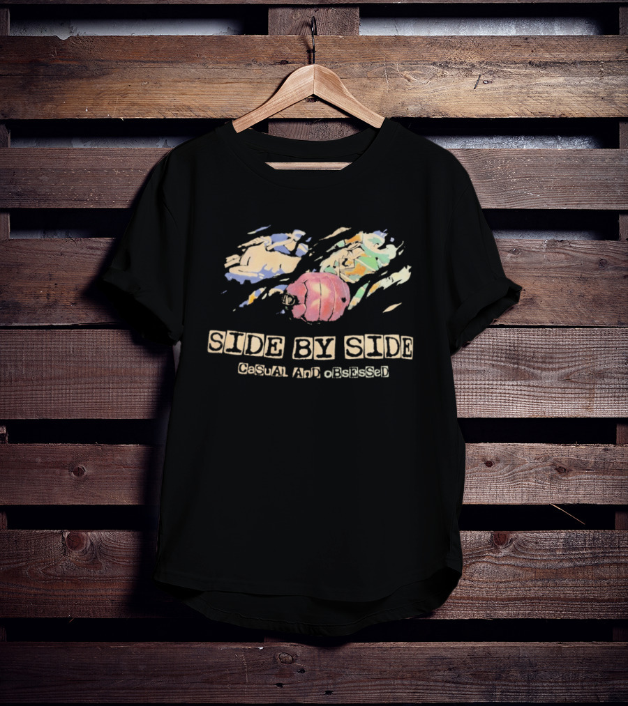 Side By Side Casual Art Obsessed Playful Abstract Splashes T-Shirt