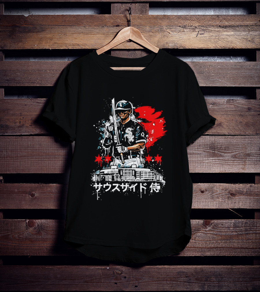 Southside Samurai Chicago White Sox Baseball Japanese Art Stadium Batting Samurai T-Shirt