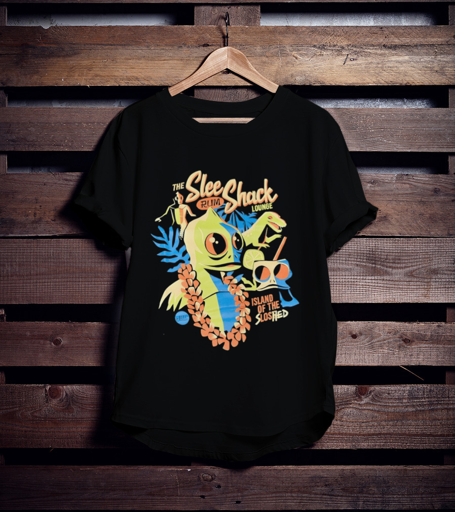 Slee Shack Rum Lounge Island Of The Sloshed Jeff Granito T-Shirt