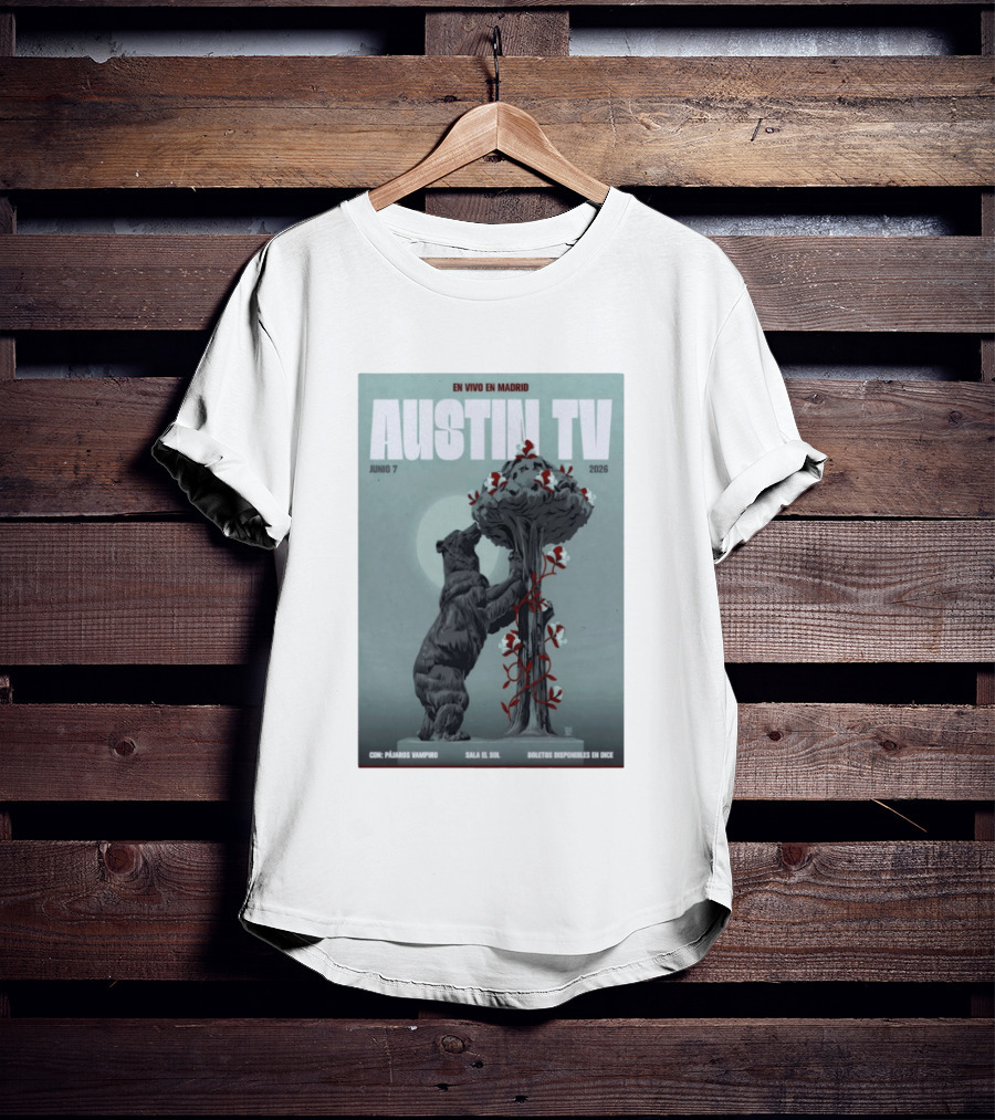 Austin TV En Vivo En Madrid Junio 7 2026 Con Pájaro Vampiro Sala El Sol Boletos Disponibles En Dice T-Shirt