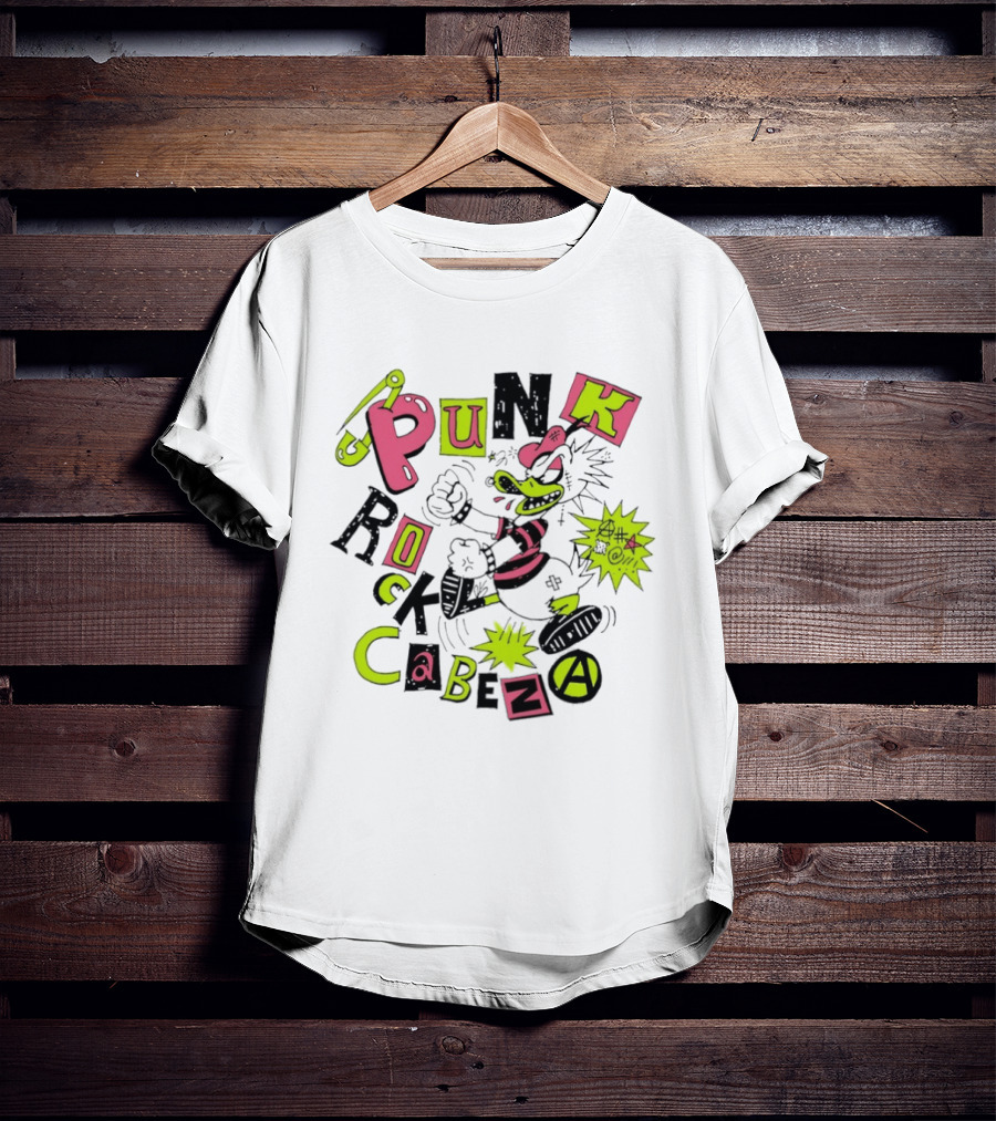 Generación Punk Rock Cabeza Spiked Duck Cartoon Explosion T-Shirt