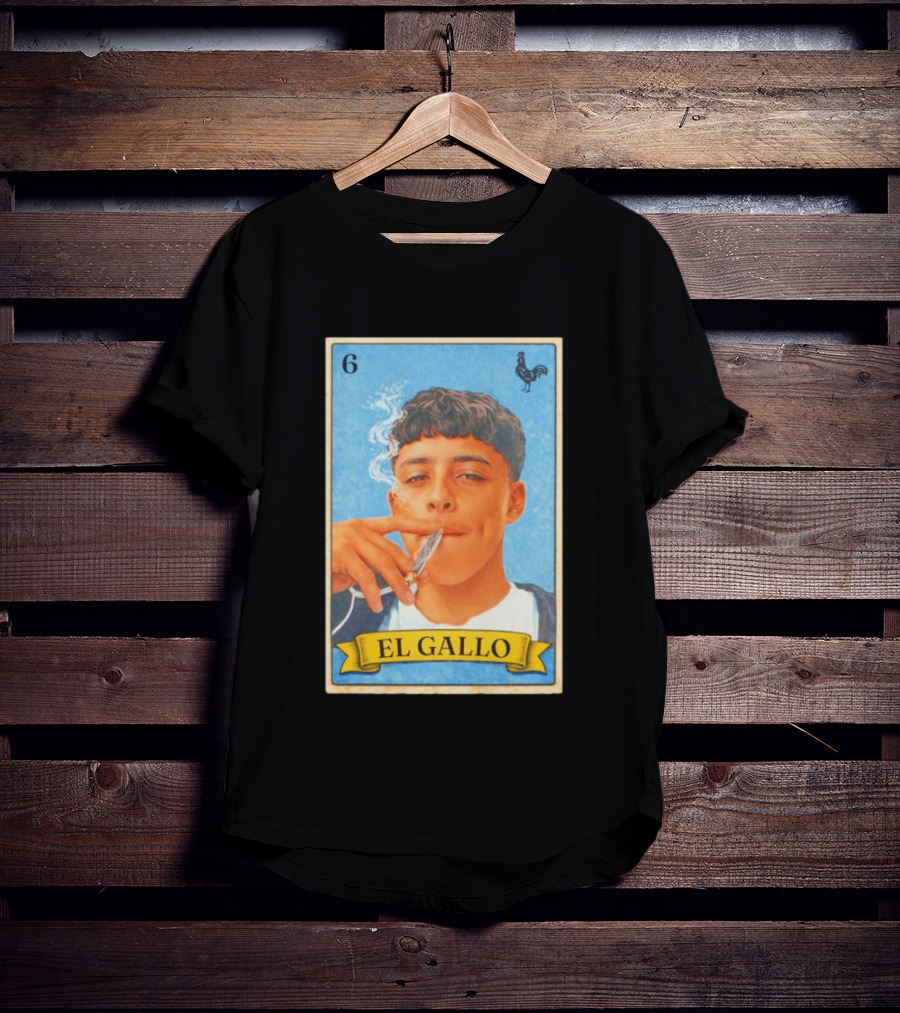 El Gallo Smoking Card 6 Rooster T-Shirt