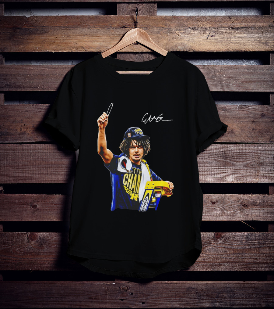 Elliot Cadeau Michigan Wolverines Natty Champ Victory Celebration T-Shirt