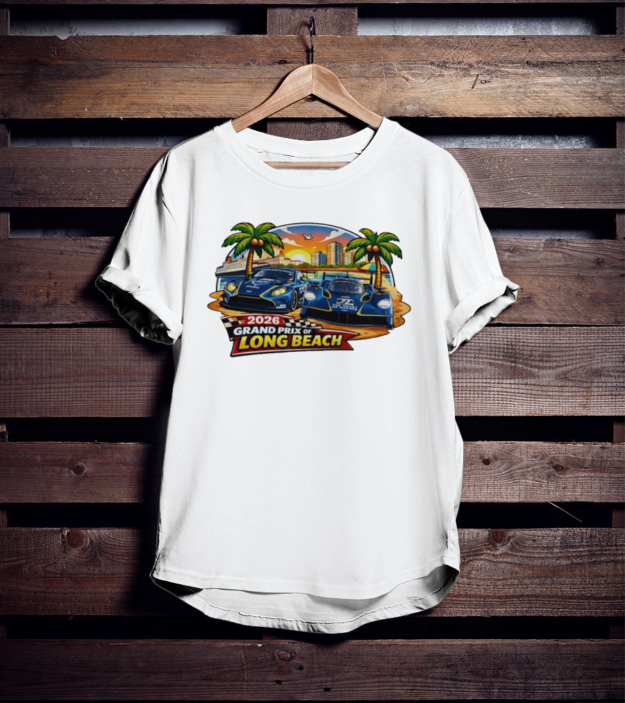 2026 Aston Martin Racing Valkyrie Grand Prix Of Long Beach Sunset Scene T-Shirt