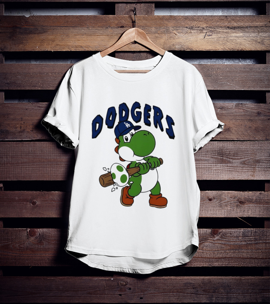 Los Angeles Dodgers Yoshi Baseball Batting Egg T-Shirt