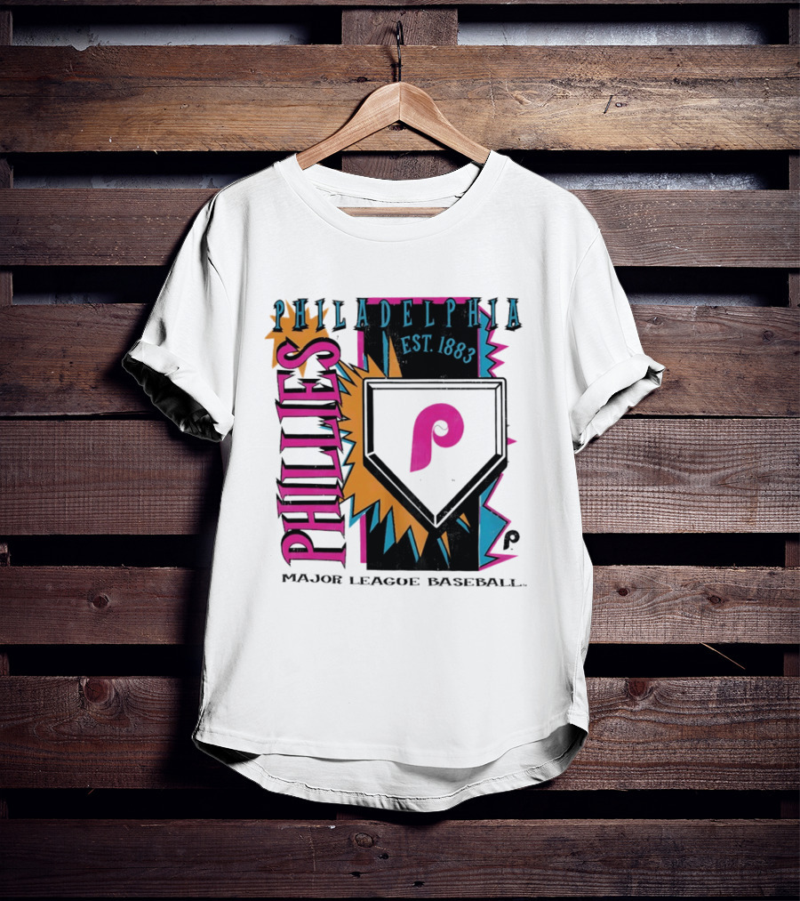 Philadelphia Phillies Major League Baseball Cooperstown Neon Field Est 1883 T-Shirt