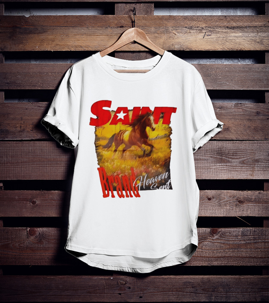 Saint Brand Heaven Sent Galloping Horse Wild West T-Shirt