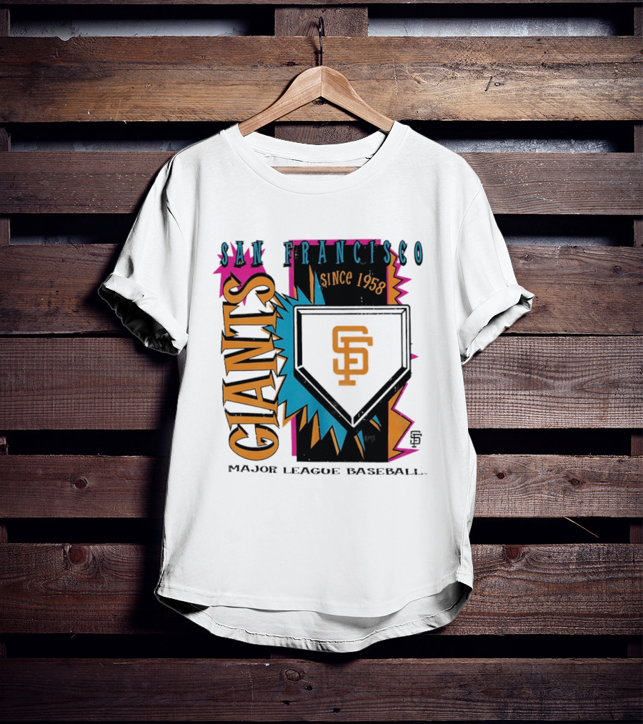 San Francisco Giants Major League Baseball Since 1958 Neon Cooperstown Field Shock T-Shirt