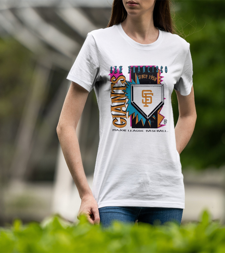 San Francisco Giants Major League Baseball Since 1958 Neon Cooperstown Field Shock T-Shirt