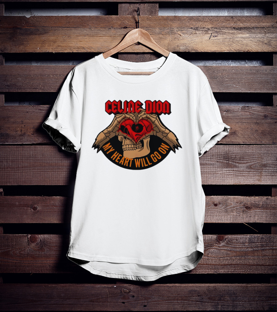 Celine Dion Skeleton My Heart Will Go On T-Shirt