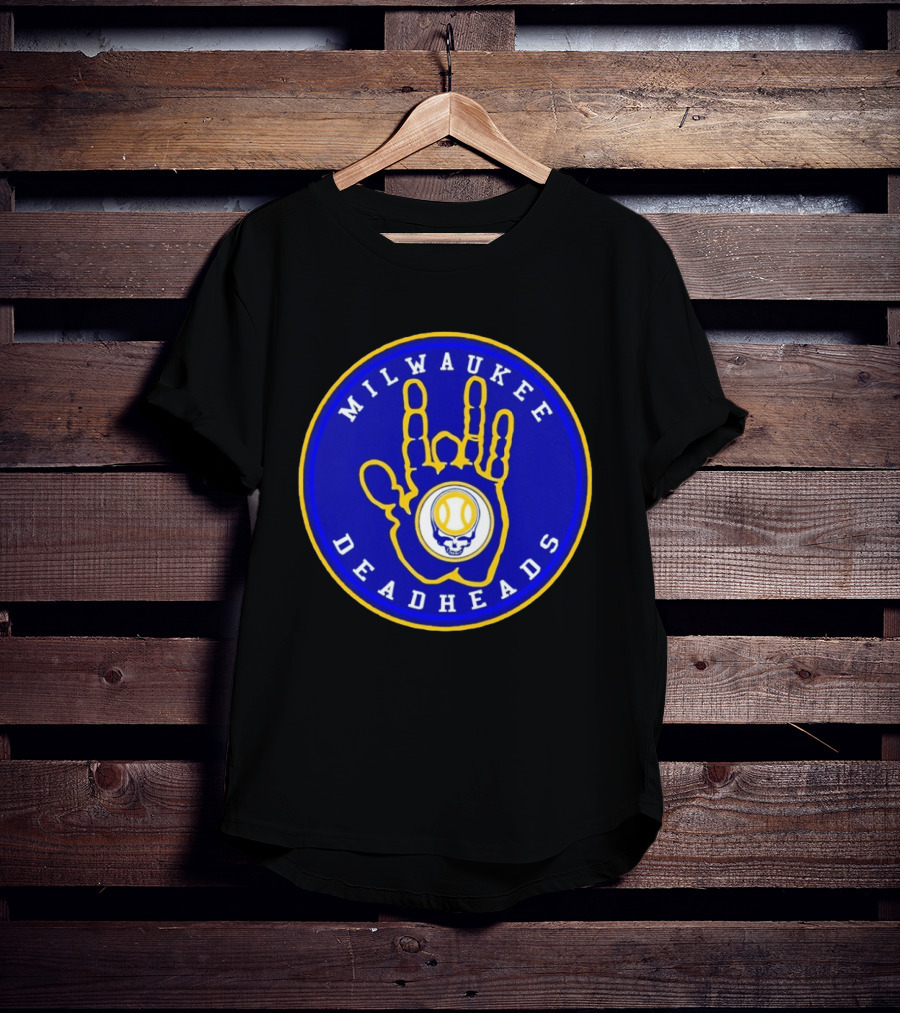 Milwaukee Deadheads Brew Crew Inspired Baseball T-Shirt
