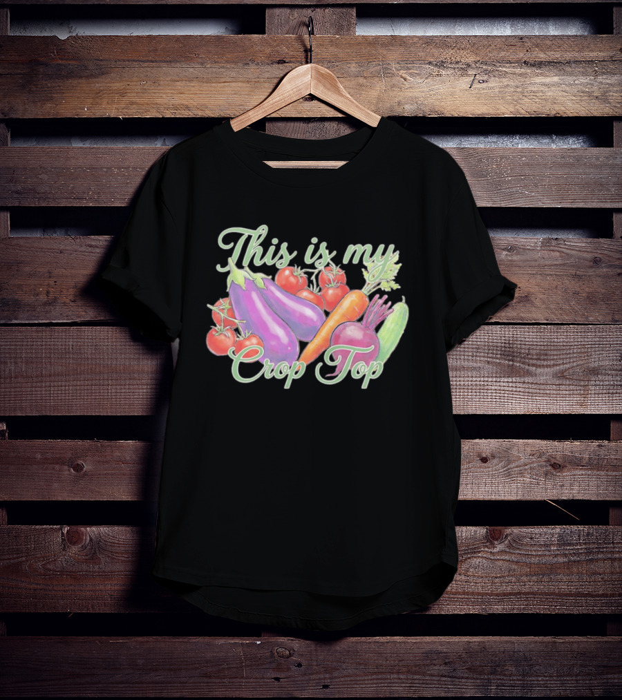 This Is My Crop Top Tomato Carrot Eggplant Cucumber Red Onion T-Shirt