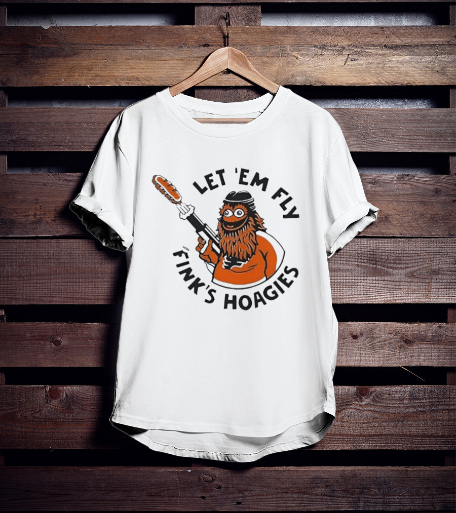 Gritty Flyers Let 'Em Fly Fink's Hoagies Philadelphia Hockey T-Shirt