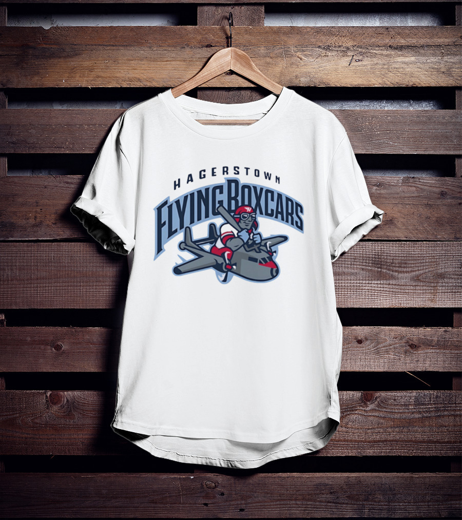 Hagerstown Flying Boxcars Pilot Mascot Airplane Team T-Shirt