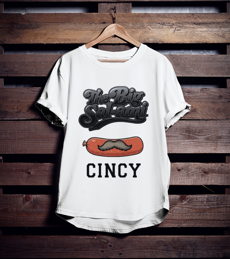 The Big Salami Cincy Mustache T-Shirt