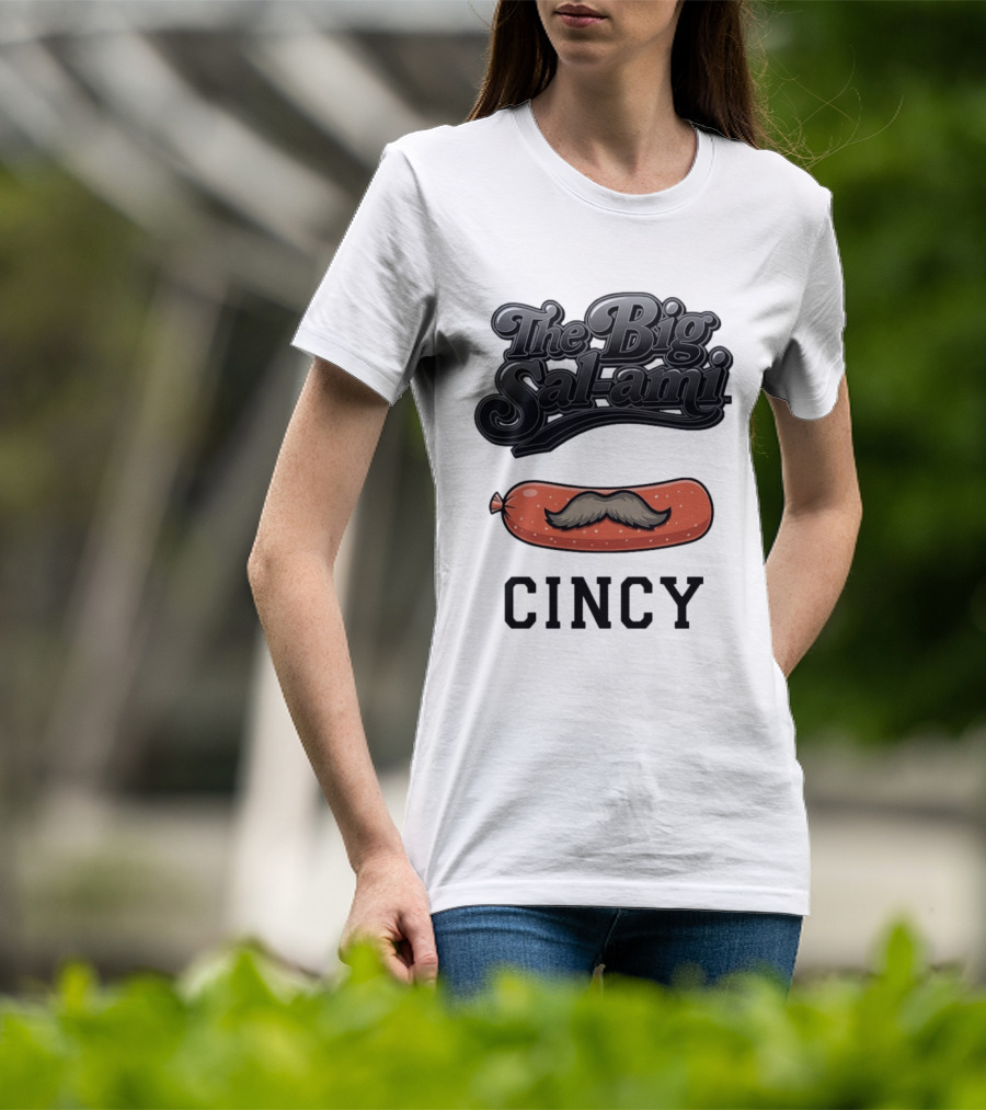 The Big Salami Cincy Mustache T-Shirt