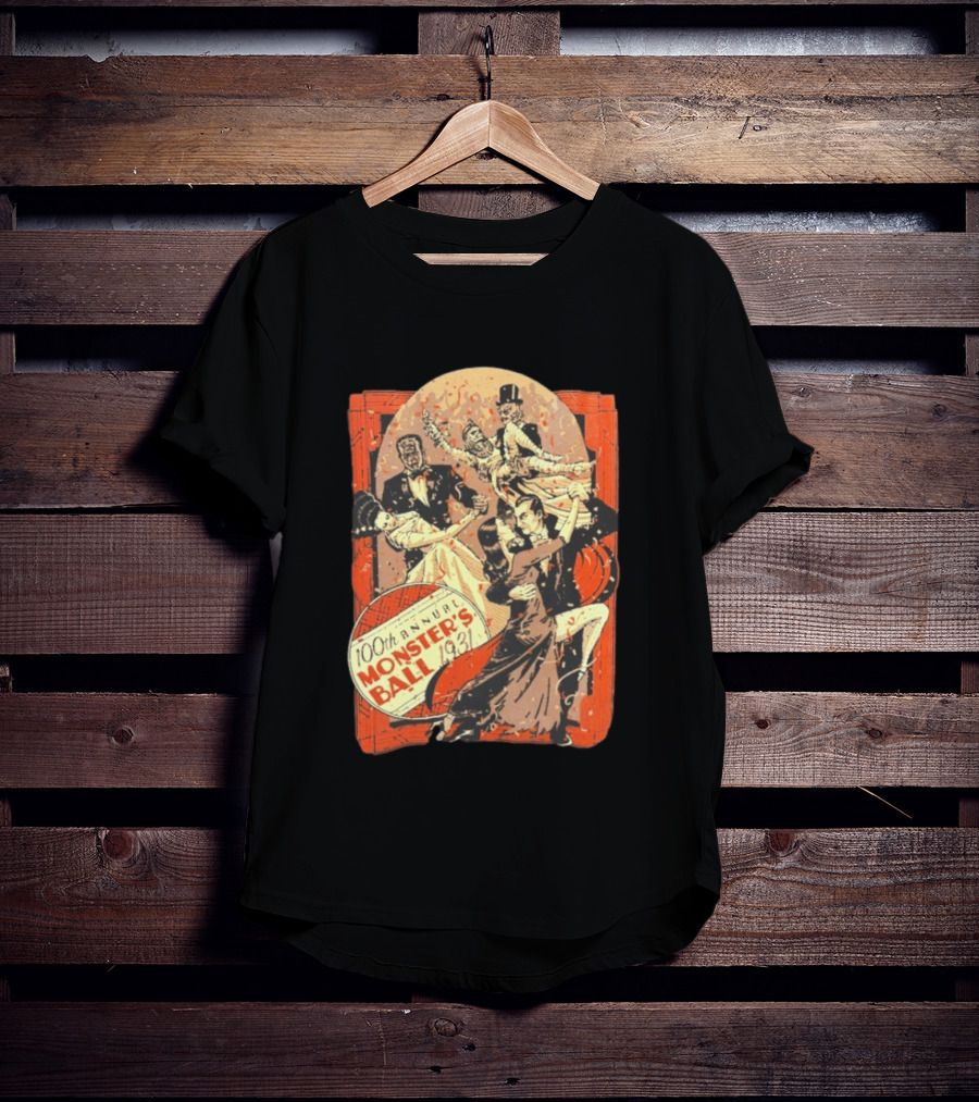100th Annual Monster's Ball 1931 Vintage Dance Event Gothic Horror T-Shirt