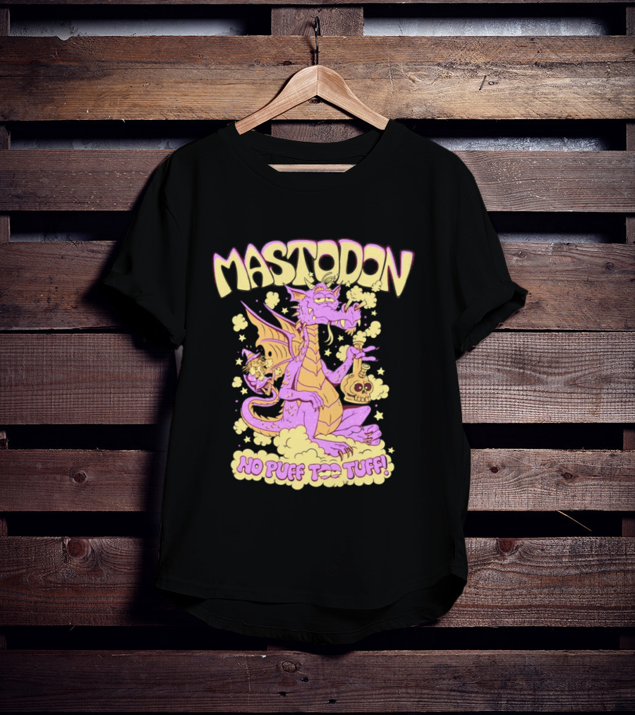 Mastodon No Puff Too Tuff Wizard Dragon 420 T-Shirt