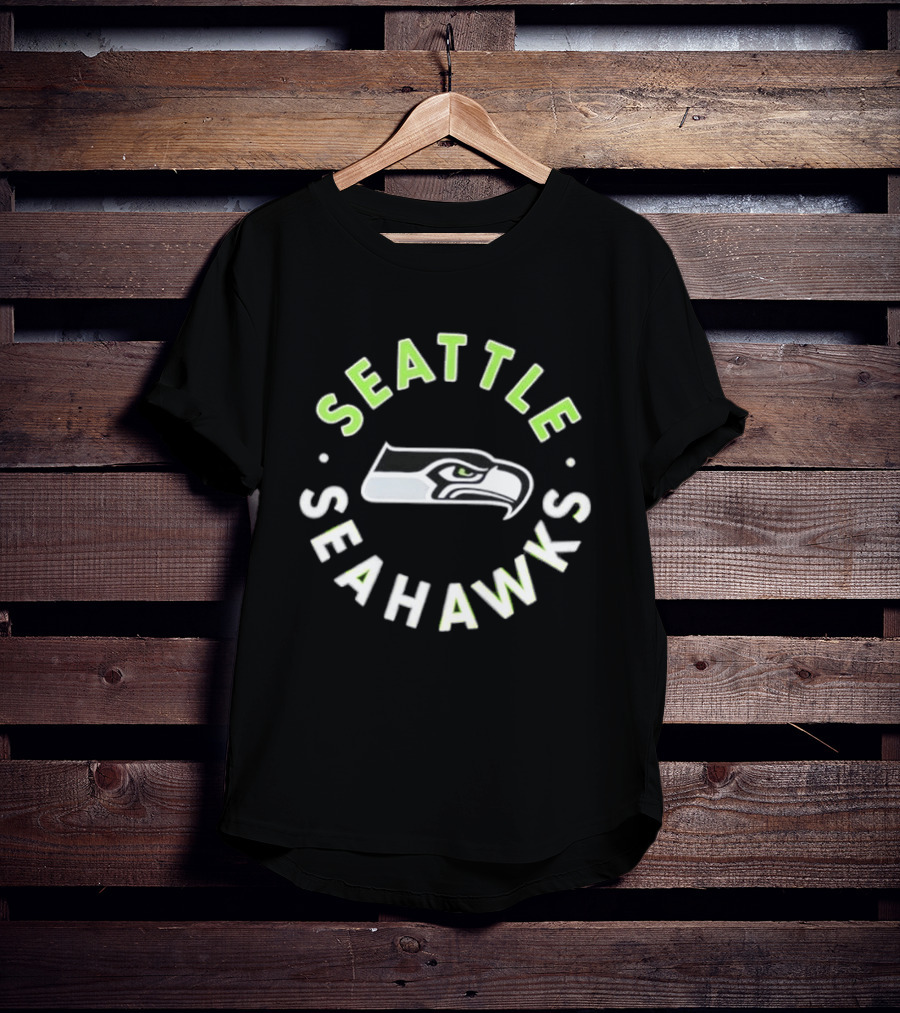 Seattle Seahawks Iconic Hawk Crest NFL Team Spirit T-Shirt