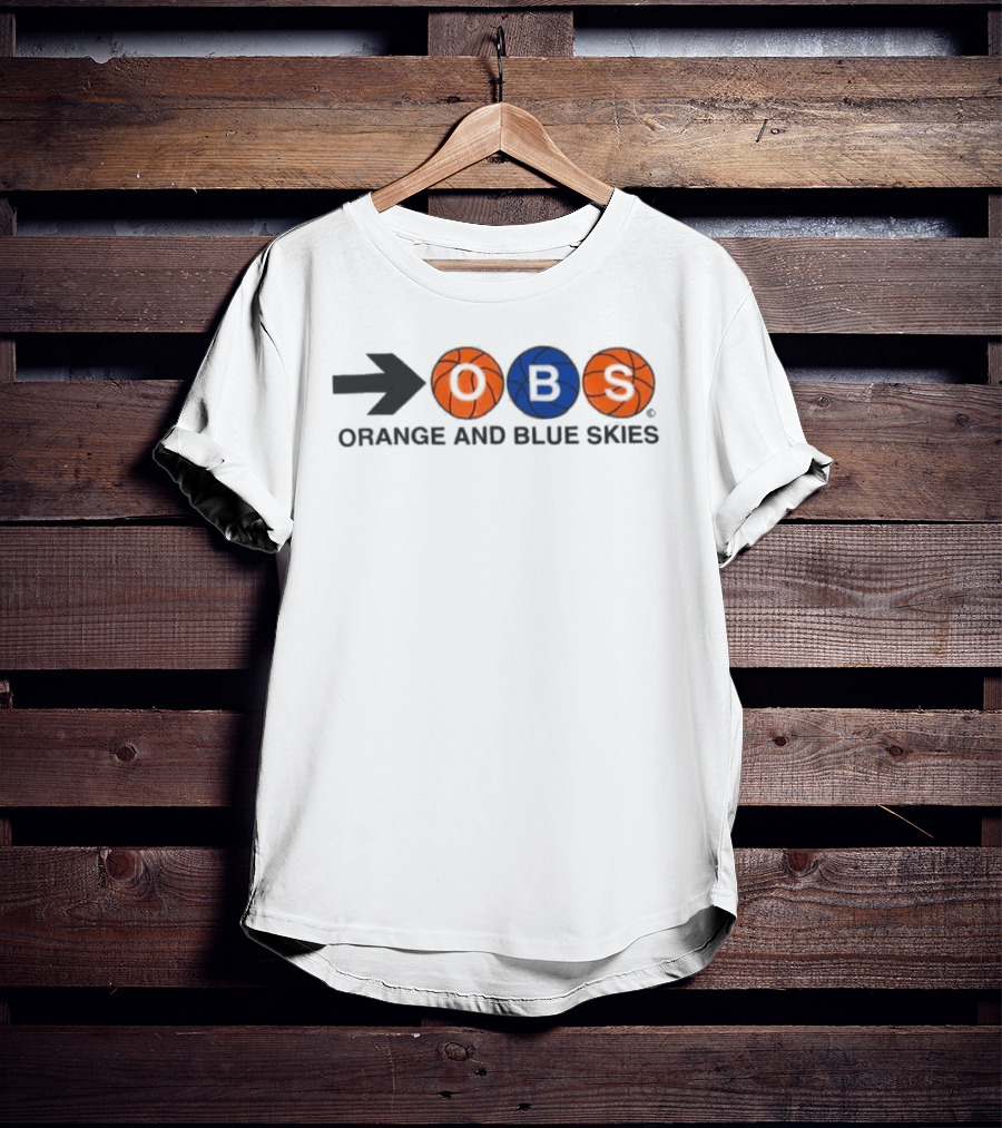 OBS Arrow Basketballs Orange And Blue Skies T-Shirt