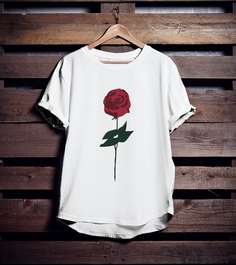 RJ Decker Catherine Delacroix Red Rose Botanical T-Shirt