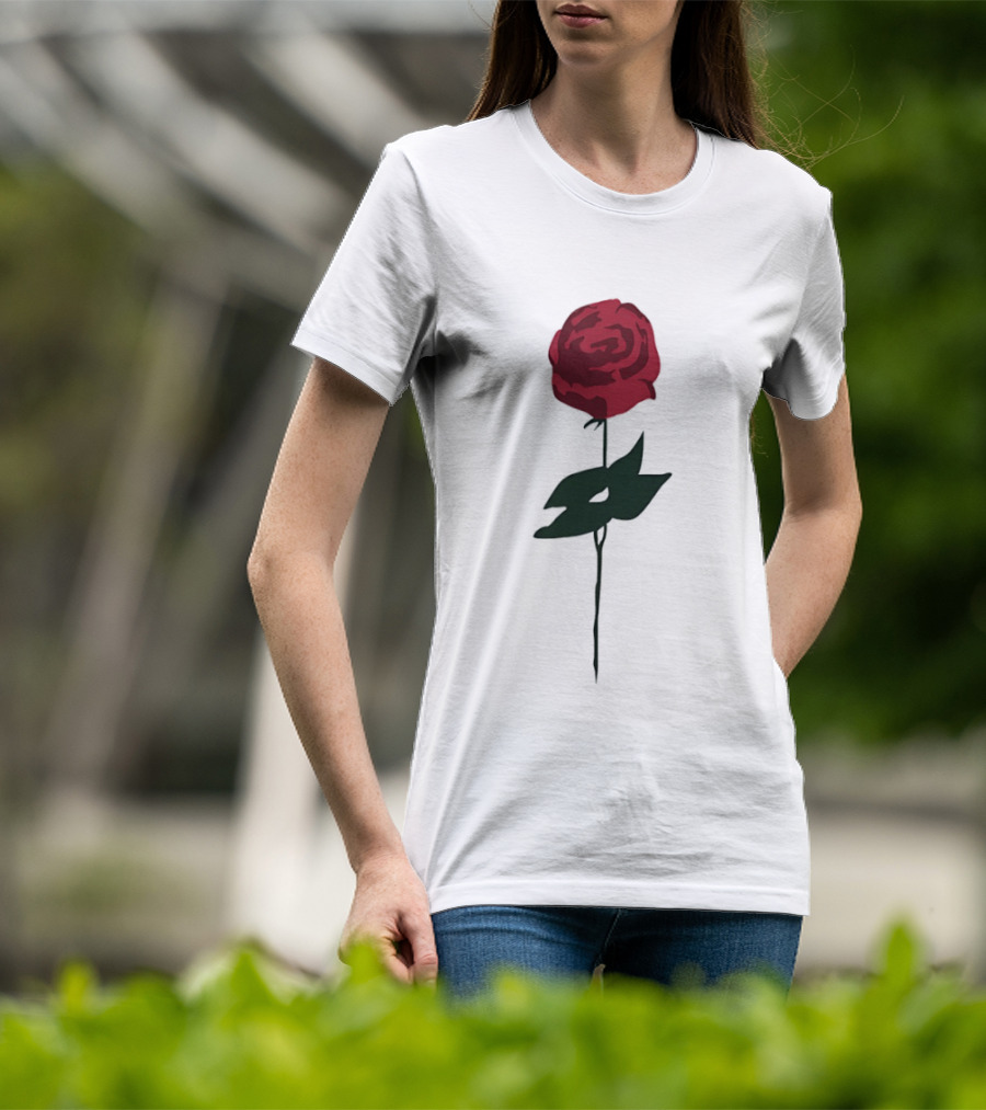 RJ Decker Catherine Delacroix Red Rose Botanical T-Shirt